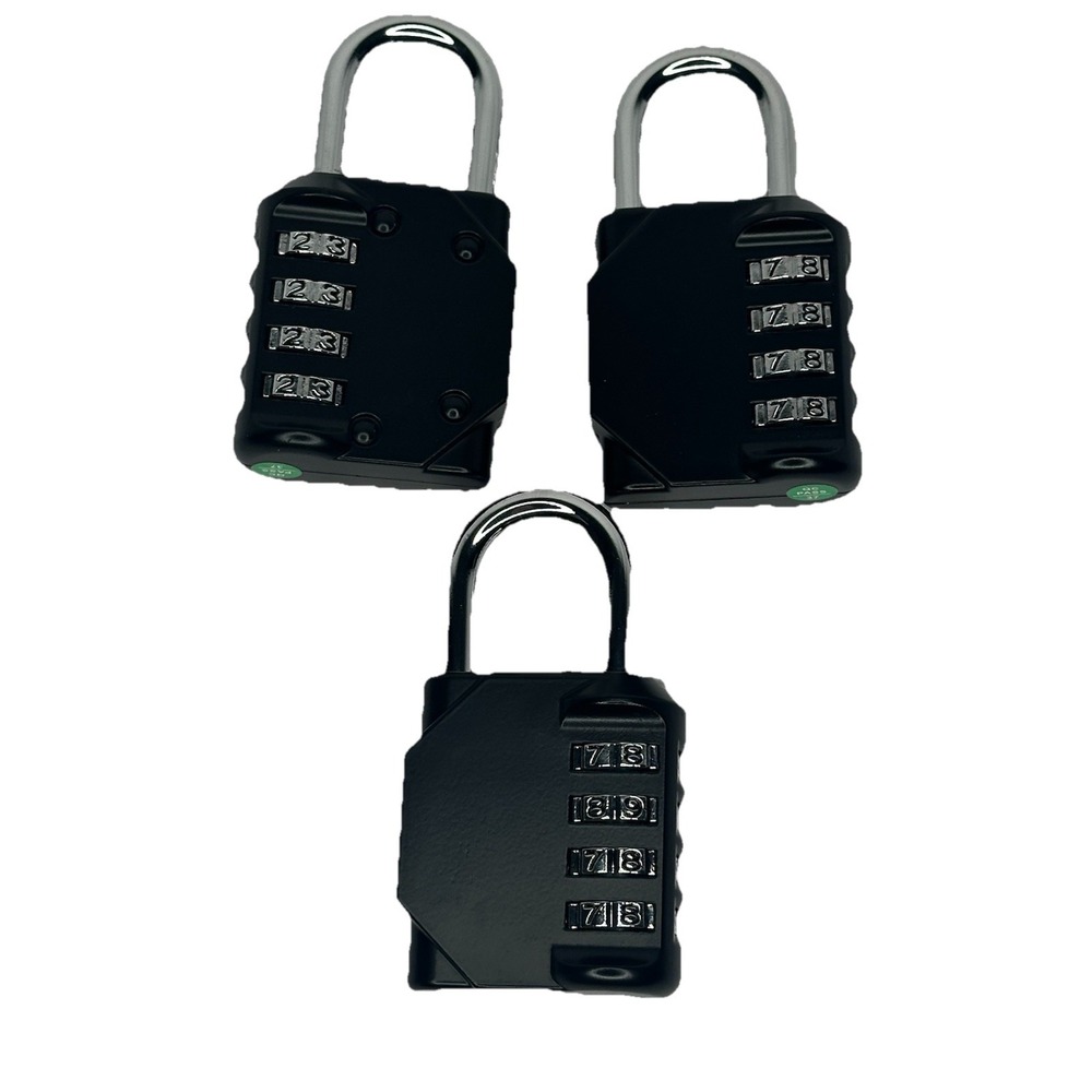 Combination Lock Resettable 4-Digit Anti Rust Weatherproof Padlock Metal Locks - Picture 3 of 7